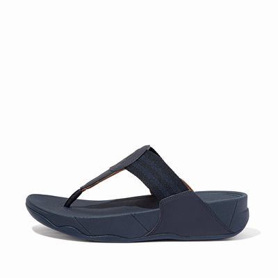 Fitflop Walkstar Webbing Toe-Post - Sandalen Damen - Navy (ULJ637851)